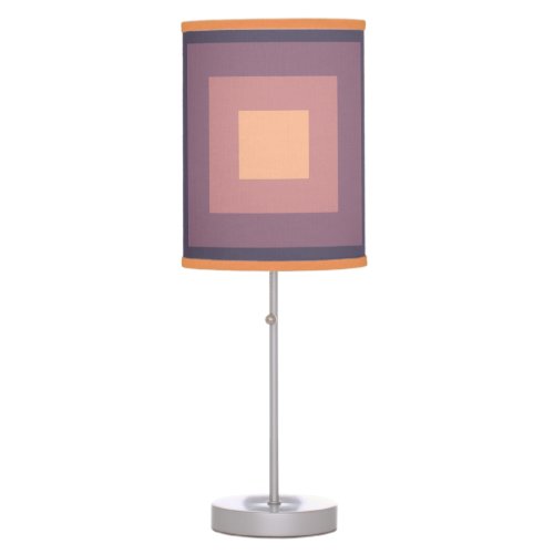 Fuzzy Peach Blueberry Squares Table Lamp