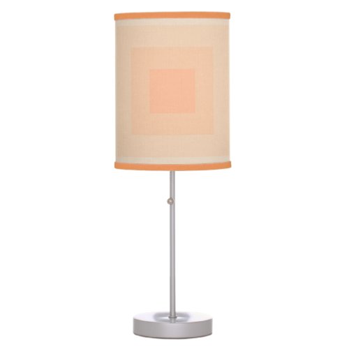 Fuzzy Peach Pristine Squares Table Lamp