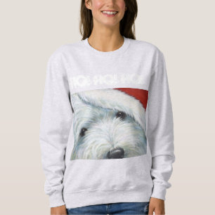 "Fuzzy Santa" Westie Christmas design by Borgo Sweatshirt