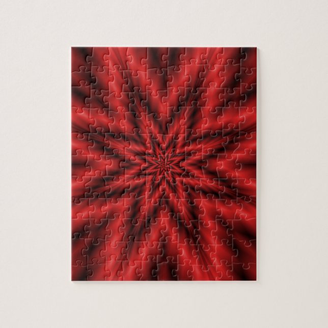 Fuzzy Star in Red Jigsaw Puzzle (Vertical)