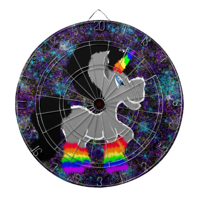Fuzzy Unicorn in Space Dart Board (Front)