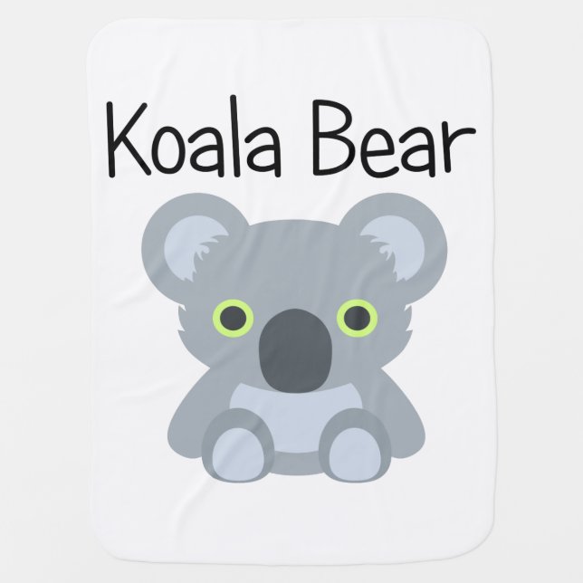 Fuzzy Wuzzy Koala Bear Baby Blanket (Front)