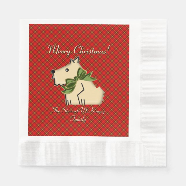 Fuzzy Wuzzy Scottish Guard (Personalized) Napkins (Front)