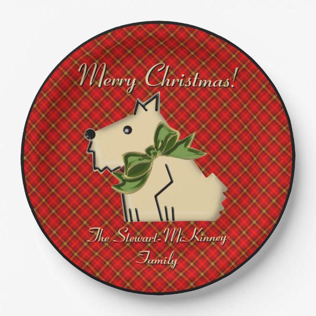 Fuzzy Wuzzy Scottish Guard (Personalized) Paper Plates (Front)