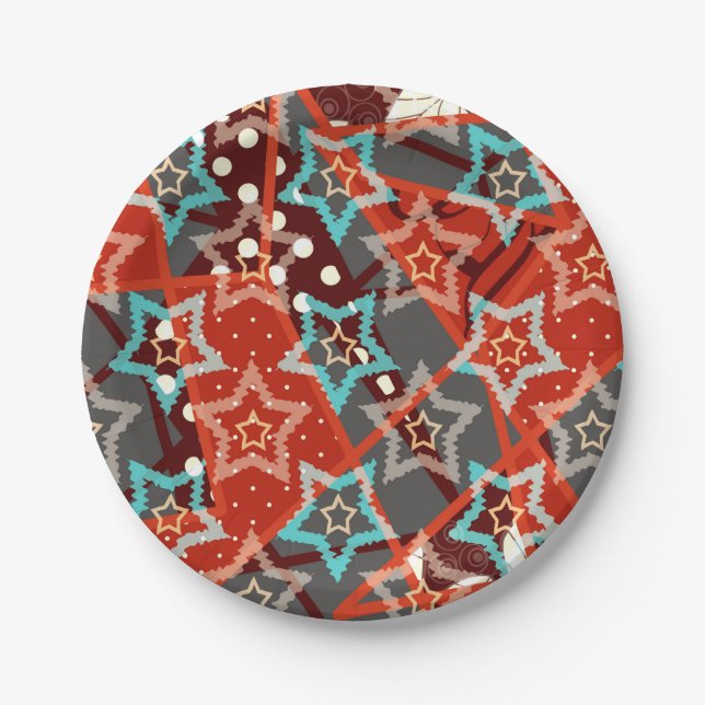 FuzzyFoxArt Favor Box Paper Plates (Front)