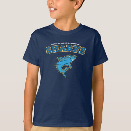 FVES Sharks Navy Youth T_Shirt