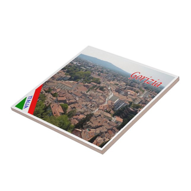 FVG004 GORIZIA, Aerial View, Italy, Ceramic Tile (Side)