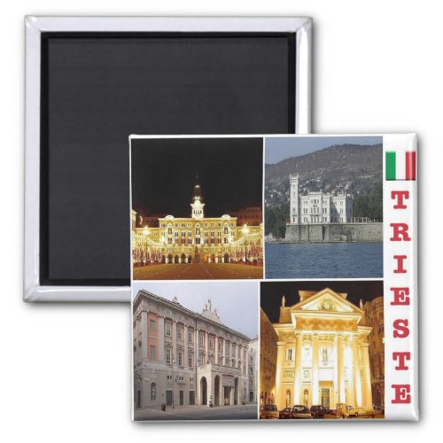 FVG013 TRIESTE Mosaic Italy Fridge Magnet