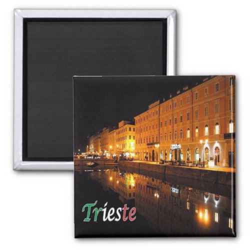 FVG015 TRIESTE Grand Canal by Night Fridge Magnet