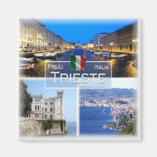 FVG026 TRIESTE, Mosaic, Italy, Fridge Magnet