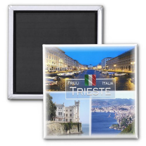 FVG026 TRIESTE Mosaic Italy Fridge Magnet