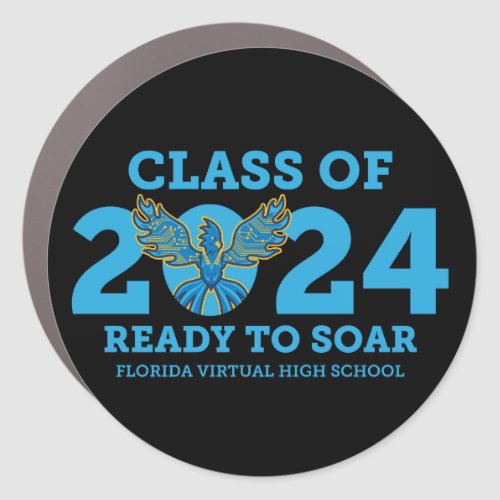 FVHS Class of 2024 Car Magnet round black