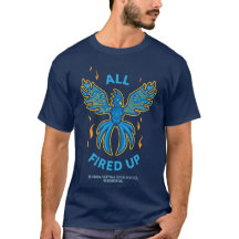 FVHS Firebirds - All Fired Up, Navy T-Shirt