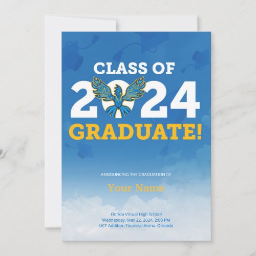 FVHS Grad Vertical Announcement Card Blue _ 2024