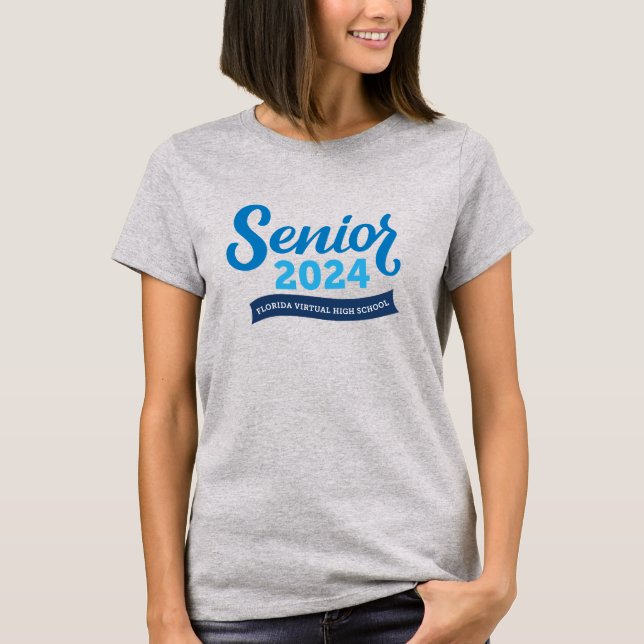 FVHS Senior 2024 T-Shirt (Women's, Gray) (Front)