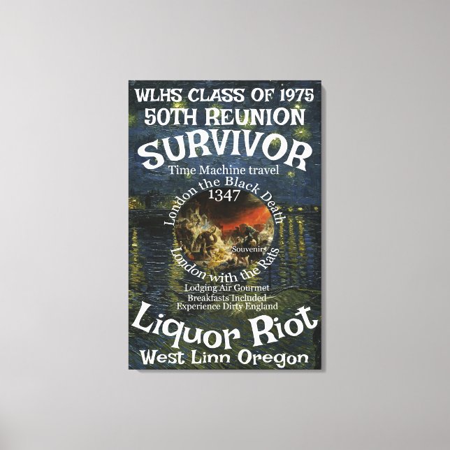 FW HG SL Survivor WLHS 50TH REUNION CLASS 1975 Canvas Print (Front)
