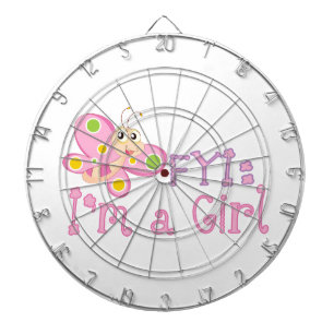 FYI: Im a Girl Butterfly Dartboard With Darts