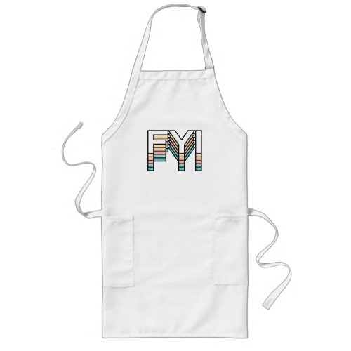 FYI Pastel Retro Aesthetic Modern Typography Long Apron