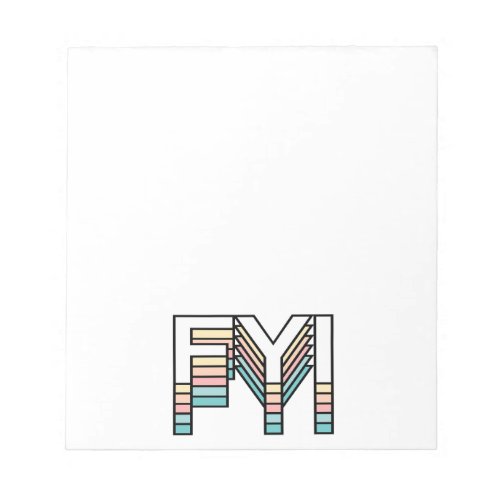 FYI Pastel Retro Aesthetic Modern Typography Notepad