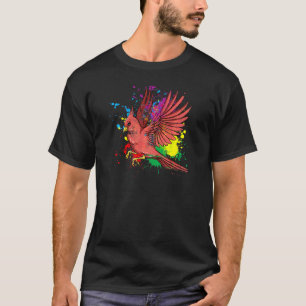 Fying Splash Cardinal Bird T-Shirt