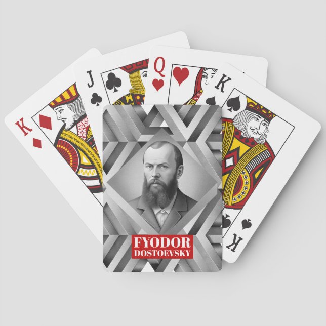 Fyodor Dostoevsky - Geometric elegant style Poker Cards (Back)