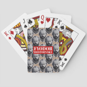 Fyodor Dostoevsky Portrait dad gift  Poker Cards