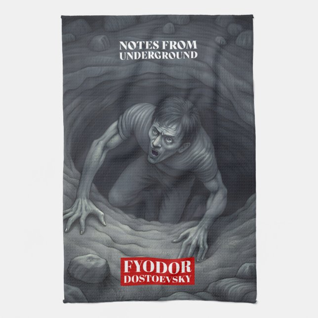 Fyodor Dostoevsky quote Russian writers Kitchen Towel (Vertical)