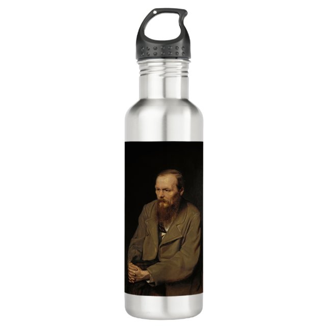 Fyodor Dostoevsky Stainless Steel Water Bottle (Front)