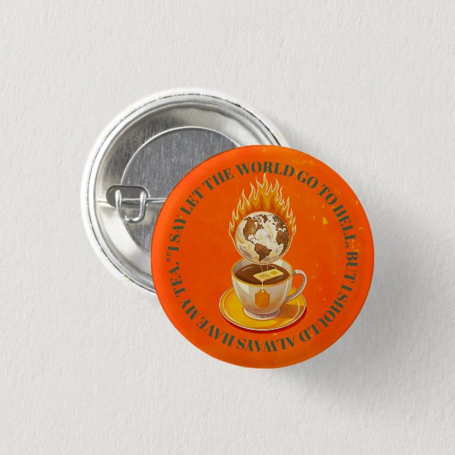 Fyodor Dostoevsky,  tea quote  Button (Front & Back)