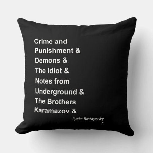 Fyodor Dostoyevsky Throw Pillow