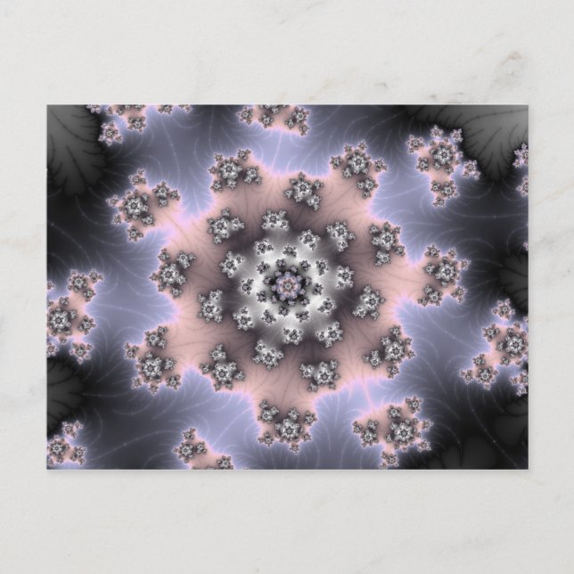 Fzoom - Pink Fractal Postcard (Front)