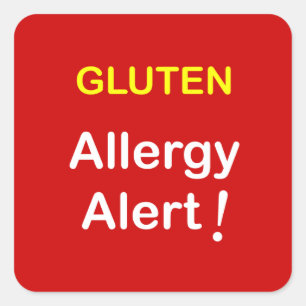 g1 - Allergy Alert - GLUTEN. Square Sticker