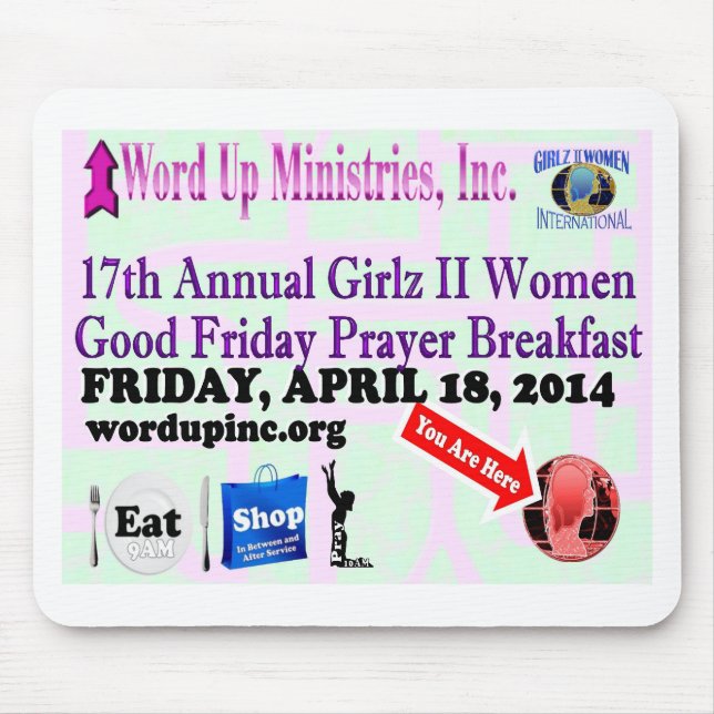 G2W 2014 Prayer Breakfast Mouse Pad (Front)