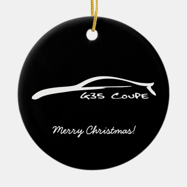 G35 Coupe Brushstroke Christmas Ornament (Front)