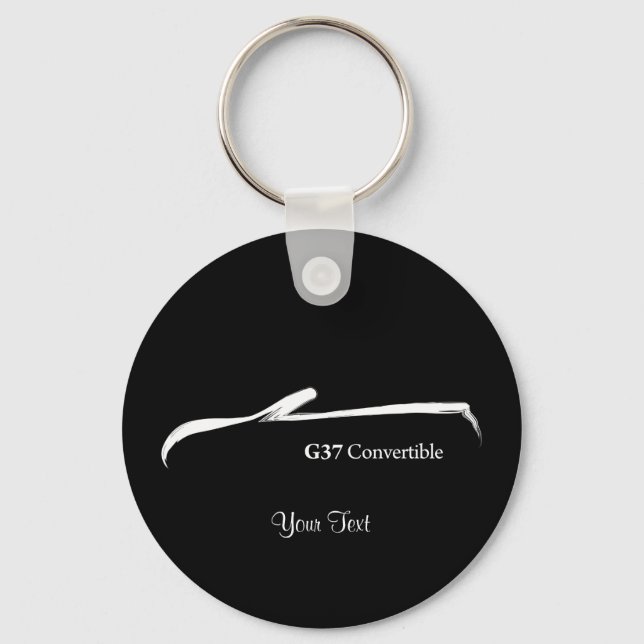 G37 Convertibl Black Brush Stroke (black) Keychain (Front)