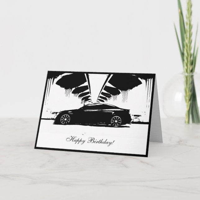 G37 Coupe Car themed Birthday Card (Front)