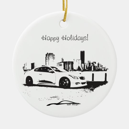 G37 Coupe Side Shot Ceramic Ornament