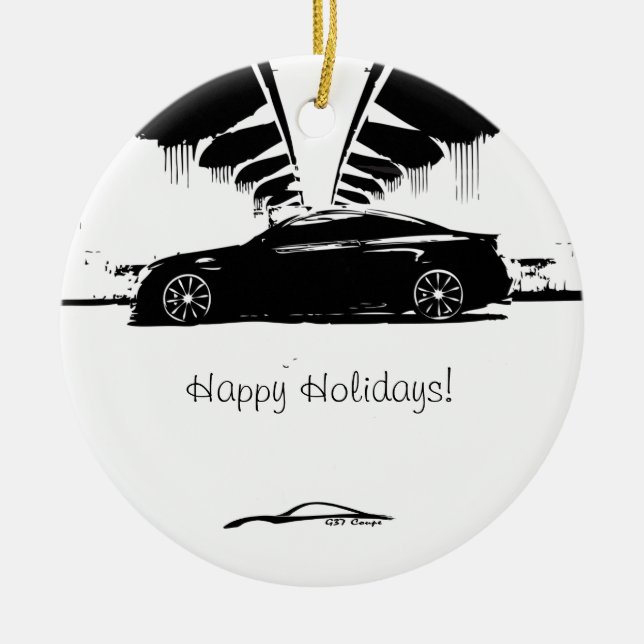 G37 Coupe Side Shot Ceramic Ornament (Front)