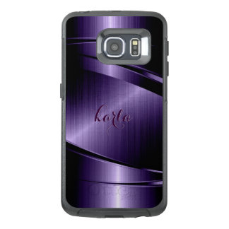 G4 Metallic Purple Print Modern Geometric Design OtterBox Samsung Galaxy S6 Edge Case