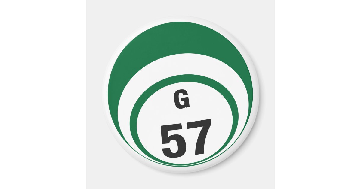 G57 bingo ball fridge Zazzle