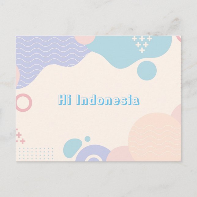 G6 Postcards Hi Indonesia (Front)