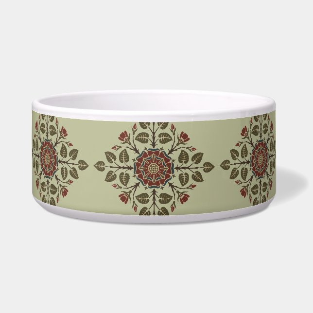 G.A. Audsley Art Nouveau Rose Floral Pattern Bowl (Front)