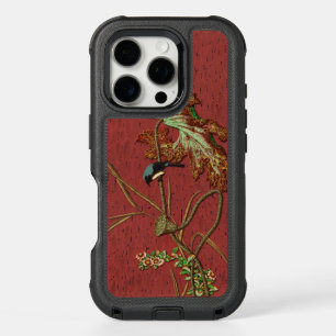 G.A. Audsley Vintage Red Japanese Bird Lotus Art iPhone 16 Pro Case