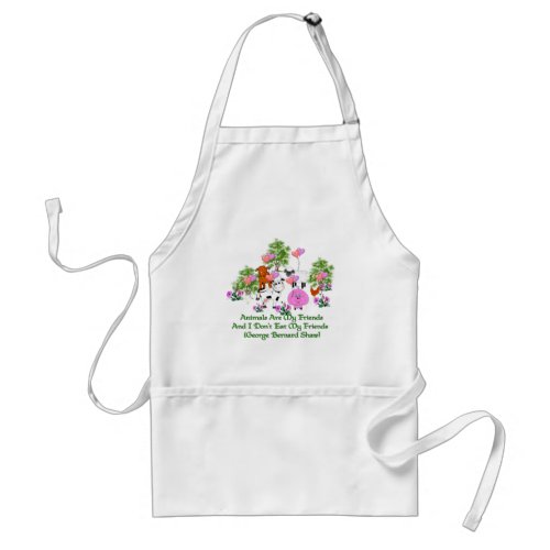 G B Shaw Vegetarian Quote Adult Apron