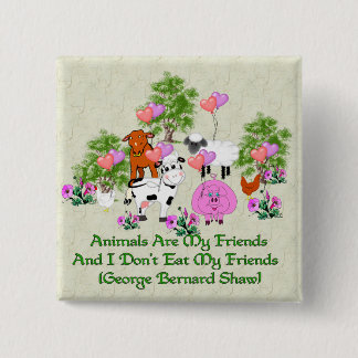 G. B. Shaw Vegetarian Quote Button