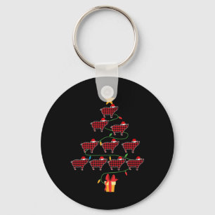 G Christmas Tree Xmas Goats Tree Santa Hat T Shirt Keychain