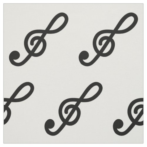 G clef miusic notes pattern diy textile fabric