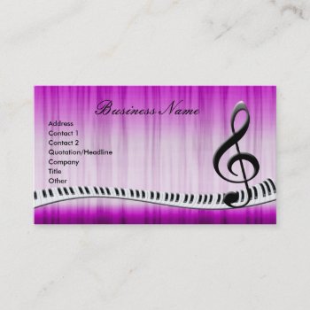 G-clef & Music Notes Business Cards by dreamlyn at Zazzle