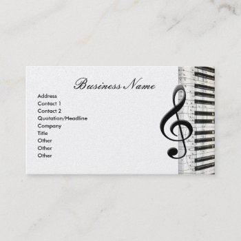 G-clef & Music Notes Business Cards by dreamlyn at Zazzle