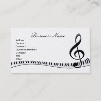 G-Clef & Music Notes Business Cards